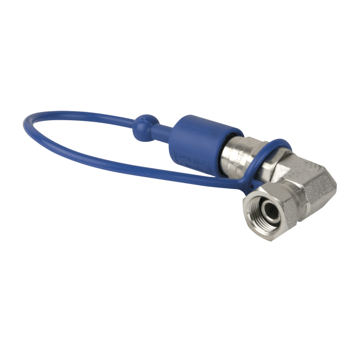 Showtec CO₂ 90° 3/8 to Q-lock Adapter male