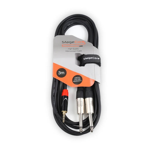 3.5mm Stereo Jack - 2x 6.3mm Mono Jack