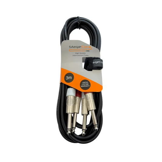 2x 6.3mm Mono Jack - 2x 6.3mm Mono Jack