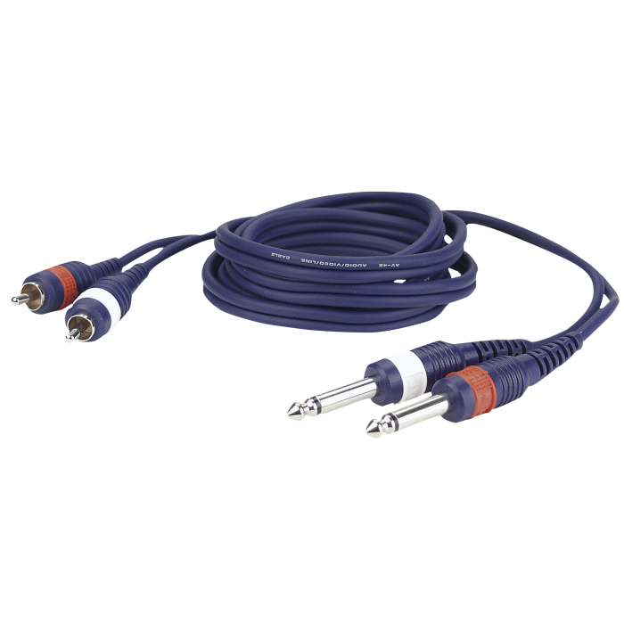 DAP FL23 - 2 RCA male L/R to 2 mono Jack L/R
