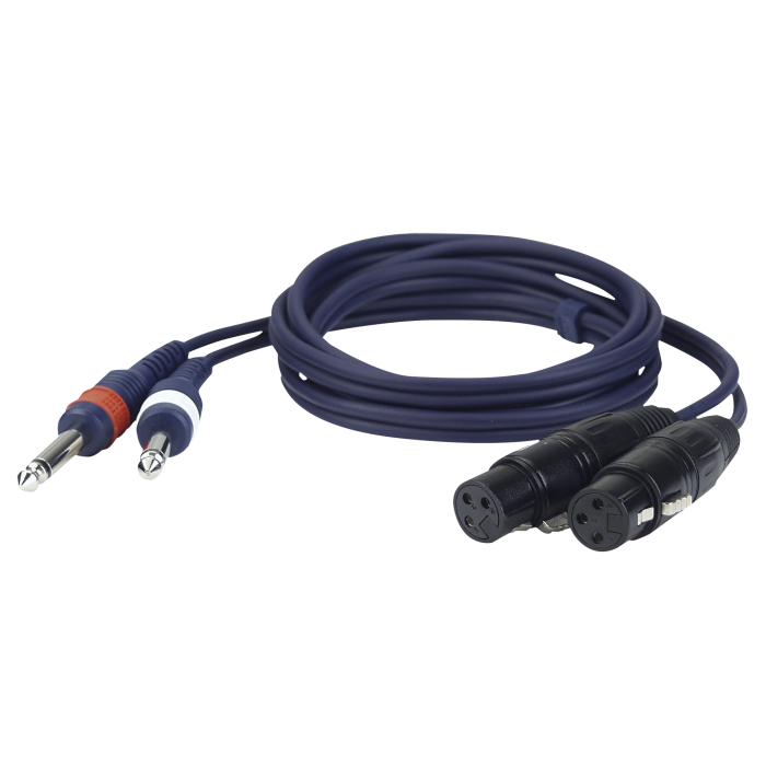 DAP FL43 - 2 unbal. Jack mono L/R to 2 XLR/F 3P