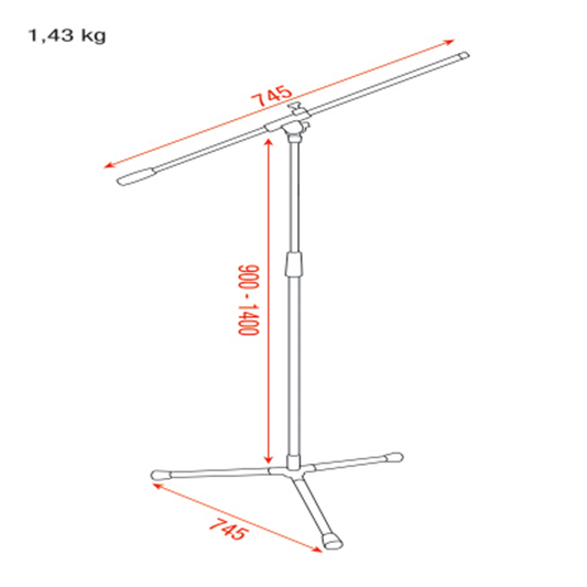 Showgear Boom Microphone Stand
