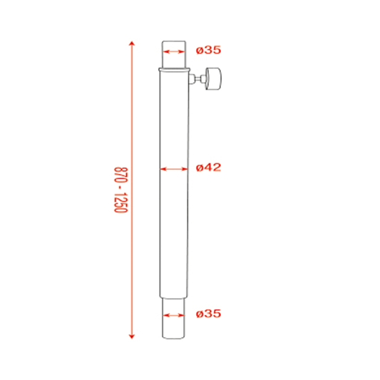 Showgear Pole 90-128cm 35mm