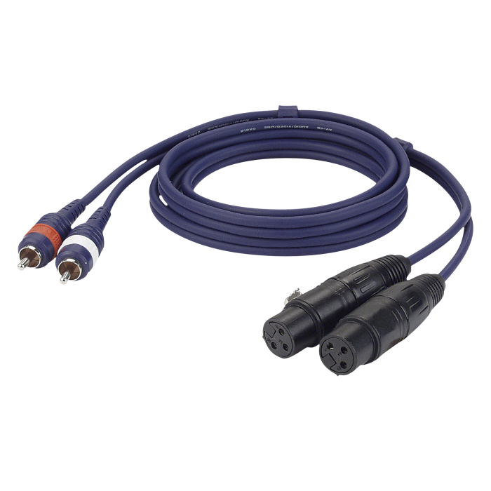 DAP FL25 - 2 RCA male L/R to 2 XLR/F 3P