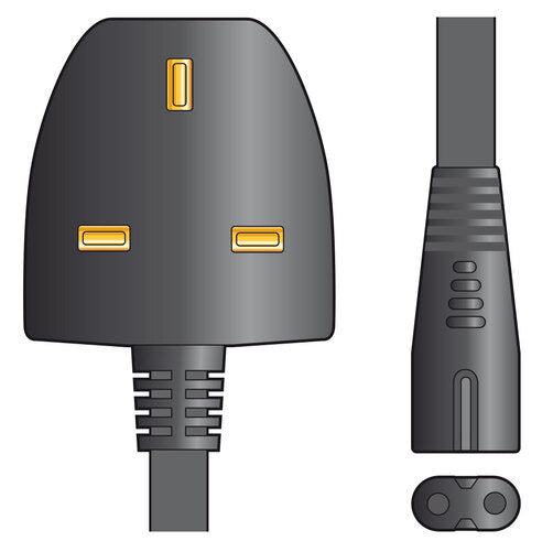 Mercury Mains Power Lead - Figure 8 to UK Plug
