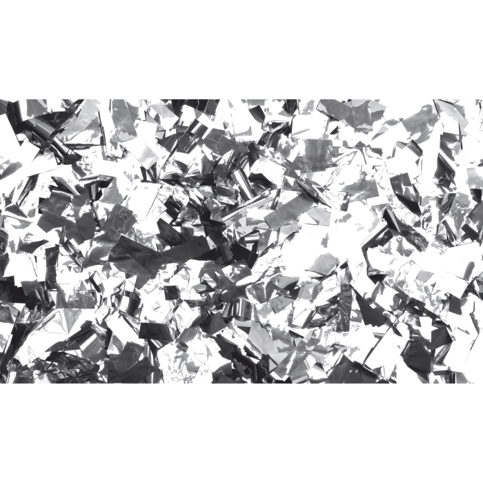 Showgear Metallic Confetti - Rectangle Silver