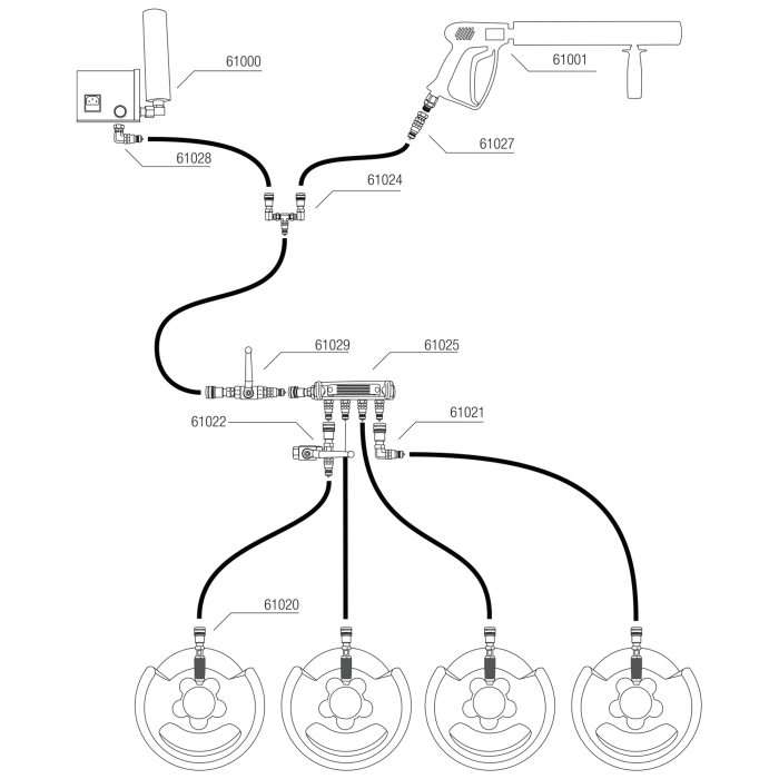 Showtec CO₂ Bottle to 3/8 Q-Lock Adapter