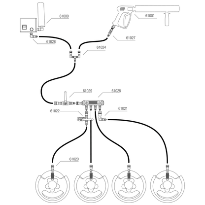 Showtec CO₂ Bottle to 3/8 Q-Lock Adapter