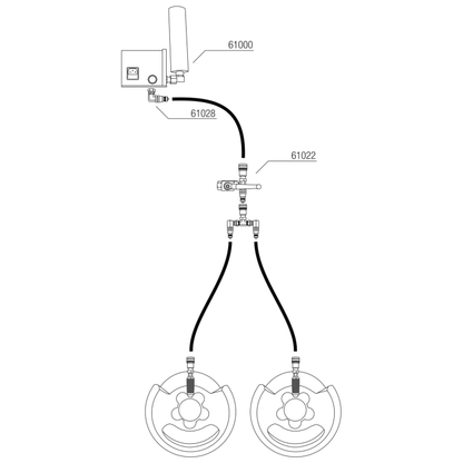 Showtec CO₂ Bottle to 3/8 Q-Lock Adapter