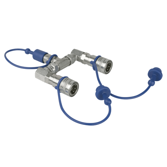Showtec CO₂ 3/8 Q-Lock 2-way Splitter