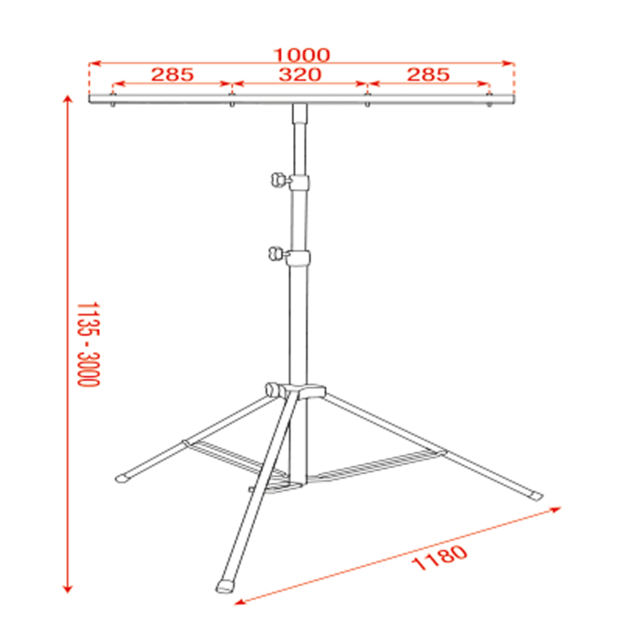 Showgear 30Kg Medium Light Stand