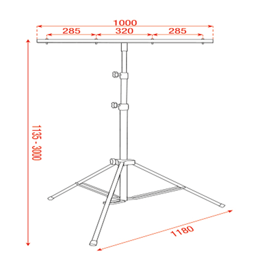 Showgear 30Kg Medium Light Stand