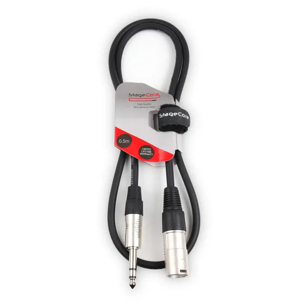Male XLR - 6.3mm Stereo Jack