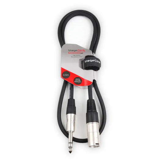 Male XLR - 6.3mm Stereo Jack