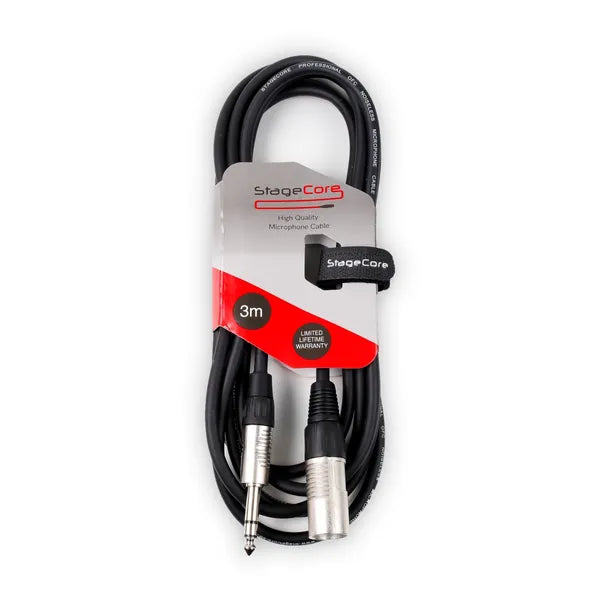 Male XLR - 6.3mm Stereo Jack