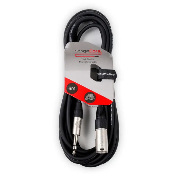 Male XLR - 6.3mm Stereo Jack