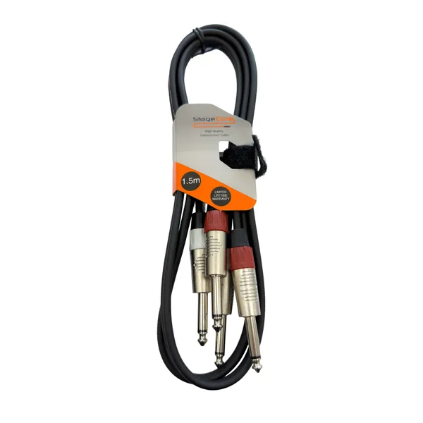 2x 6.3mm Mono Jack - 2x 6.3mm Mono Jack