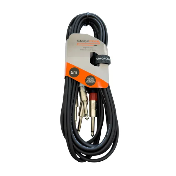 2x 6.3mm Mono Jack - 2x 6.3mm Mono Jack