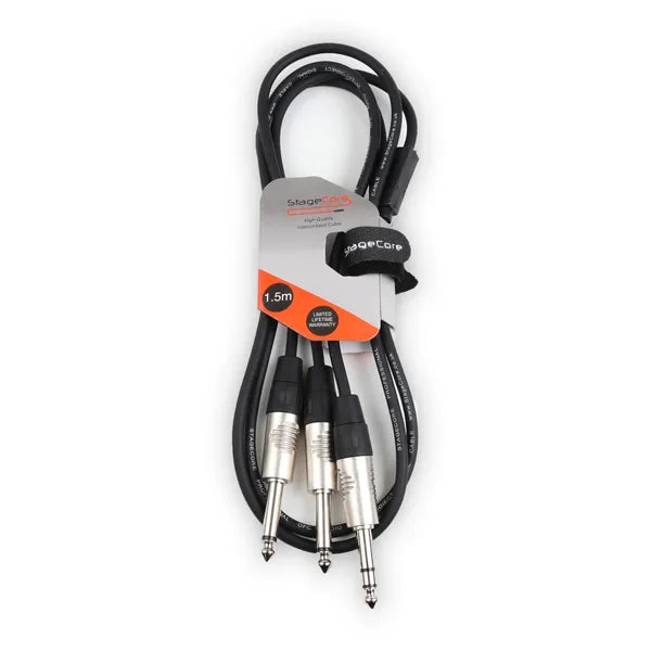 6.3mm Stereo Jack - 2x 6.3mm Mono Jacks