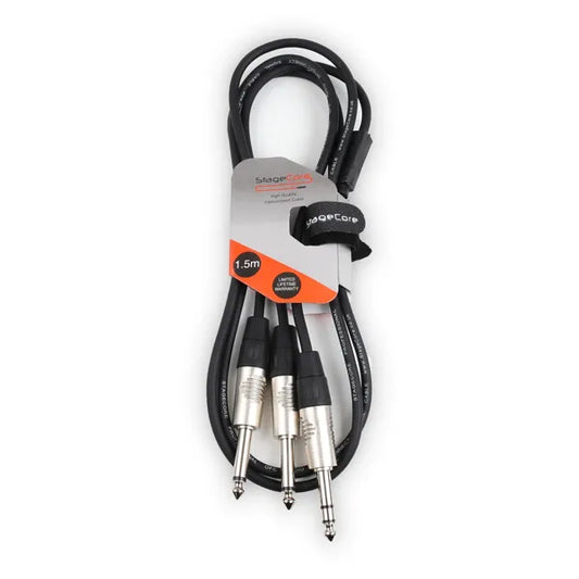 6.3mm Stereo Jack - 2x 6.3mm Mono Jacks