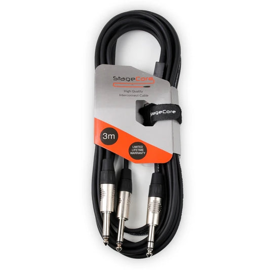 6.3mm Stereo Jack - 2x 6.3mm Mono Jacks