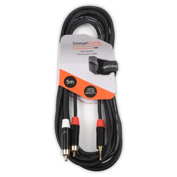 3.5mm Stereo Jack - 2x Male RCA