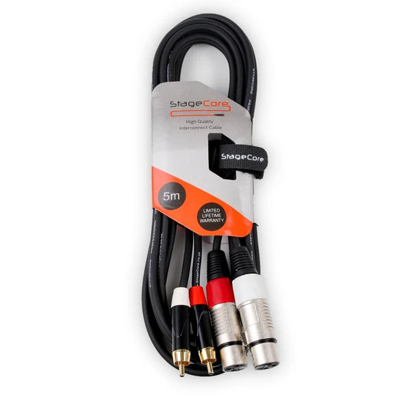 2x Female XLR - 2x Male RCA