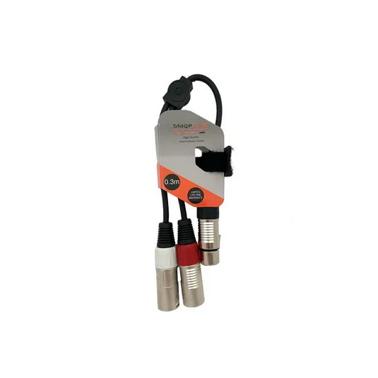 1x Female XLR - 2x Male XLR
