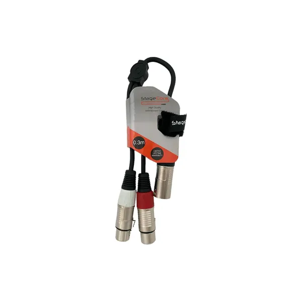 1x Male XLR - 2x Female XLR