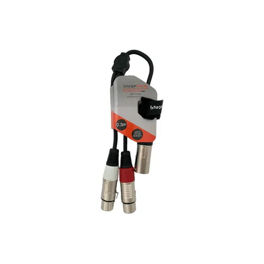 1x Male XLR - 2x Female XLR