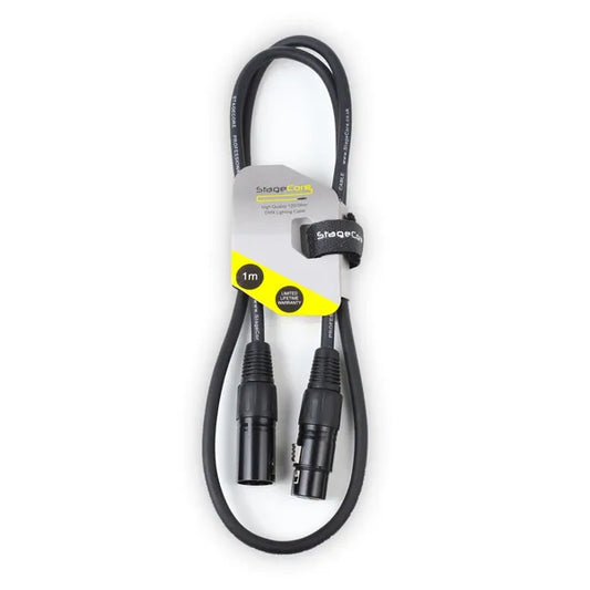 3 Pin Male - 3 Pin Female DMX Cable