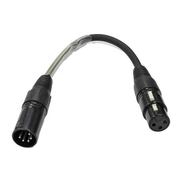 5 Pin Male XLR to 3 Pin Female XLR