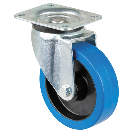 Showgear Swivel Blue wheel 125mm