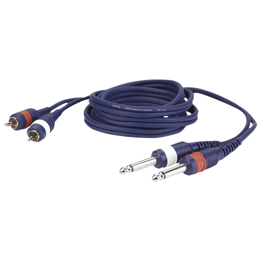 DAP FL23 - 2 RCA male L/R to 2 mono Jack L/R