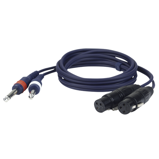 DAP FL43 - 2 unbal. Jack mono L/R to 2 XLR/F 3P