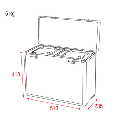Showtec Flightcase for 2 x Shark One