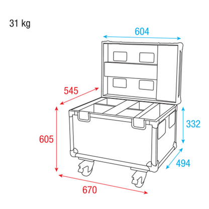 Showgear Case for 4x Phantom 65