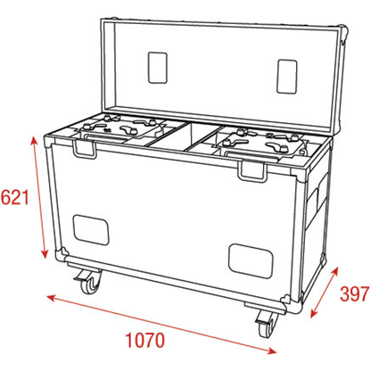 Showgear Case for 2x Phantom 250 Spot