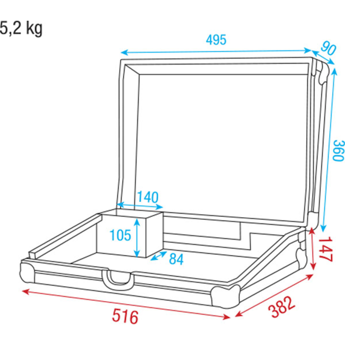 Showgear Case for Light Controller 6U