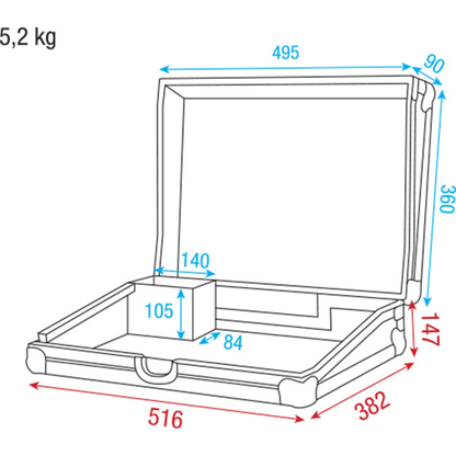 Showgear Case for Light Controller 6U