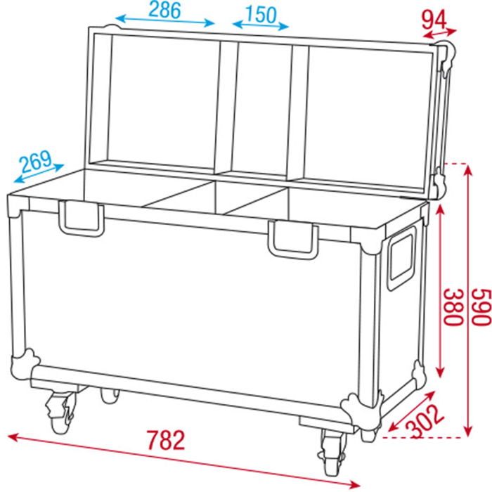 Showgear Case for 2x Phantom 65