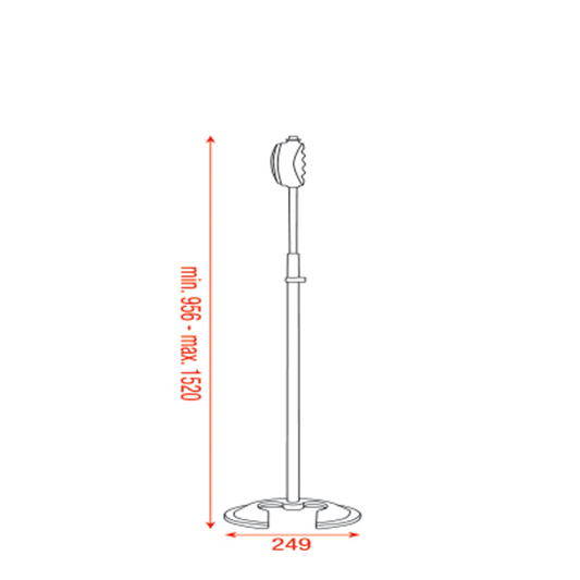 Showgear Microphone Pole - Q/Lock