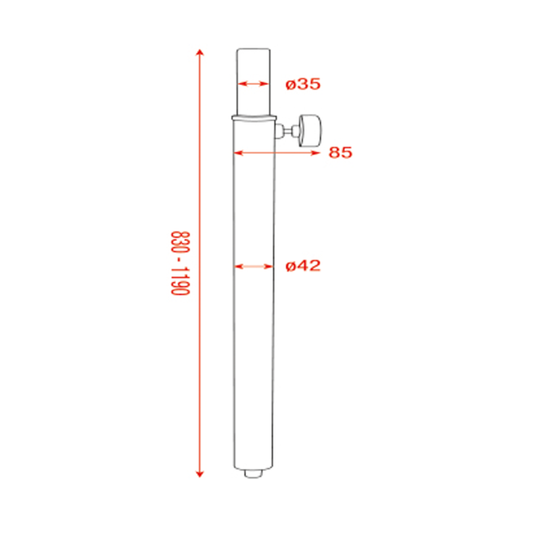 Showgear Mammoth Pole 90-128cm M20