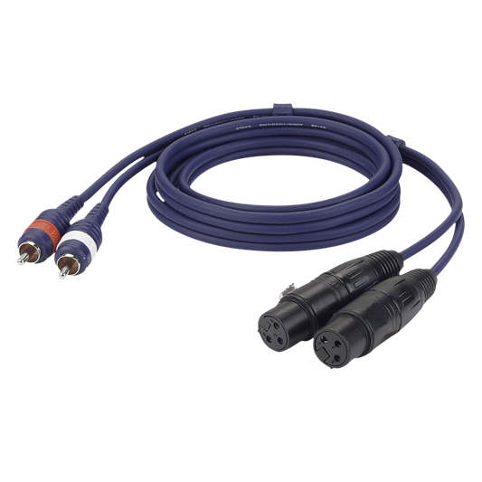 DAP FL25 - 2 RCA male L/R to 2 XLR/F 3P